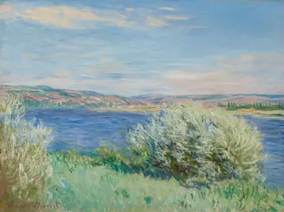 Les bords de la Seine près de Vétheuil av Claude Monet