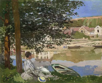 Am Ufer der Seine bei Bennecourt von Claude Monet