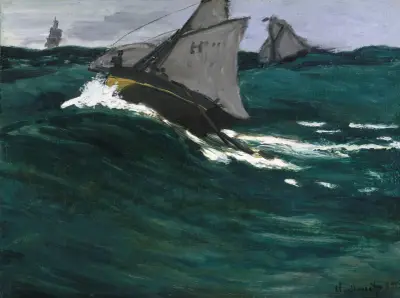 The Green Wave av Claude Monet