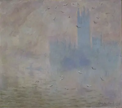 The Houses of Parliament, Seagulls av Claude Monet