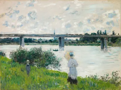 The Promenade with the Railroad Bridge, Argenteuil av Claude Monet