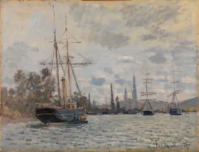 The Seine near Rouen av Claude Monet