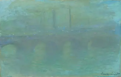 Waterloo Bridge, London, at Dusk av Claude Monet