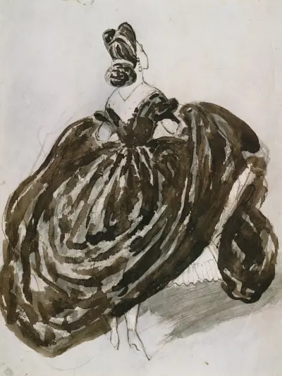A Parisienne Seen from the Back von Constantin Guys