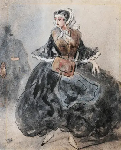 Lady With A Muff von Constantin Guys