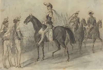 Military Parade von Constantin Guys