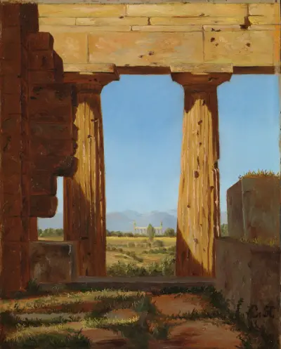 Sloupy Neptunova chrámu v Paestu, Constantin Hansen