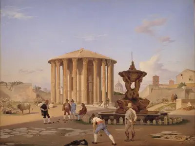 Piazza della Bocca della Verità s tzv. Vestiným chrámem v Římě, Constantin Hansen