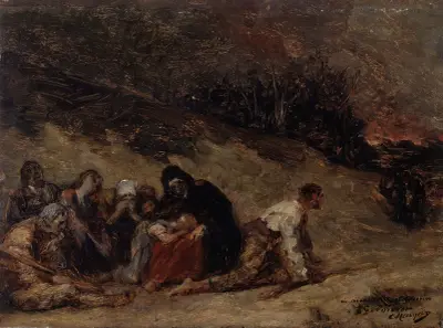 Episode from the Peasants’ Revolt av Constantin Meunier