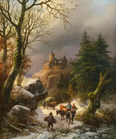 The Winter av Barend Cornelis Koekkoek