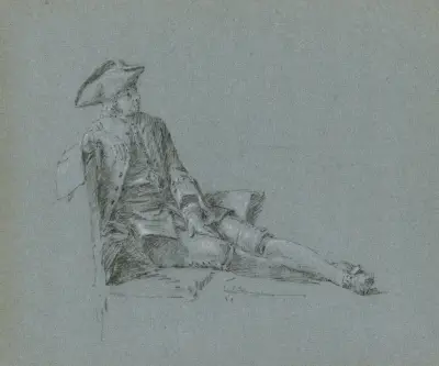 Kavalier auf einer Chaiselongue, Cornelis Troost