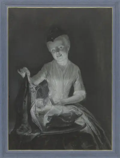 Sara Troost met haar pop, Cornelis Troost