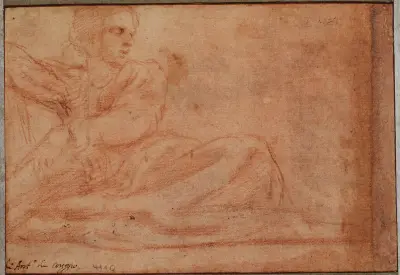 Seated figure to the right von Correggio