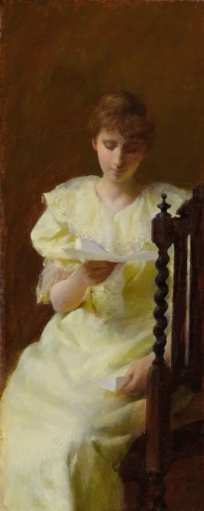 Lady In Yellow av Charles Courtney Curran