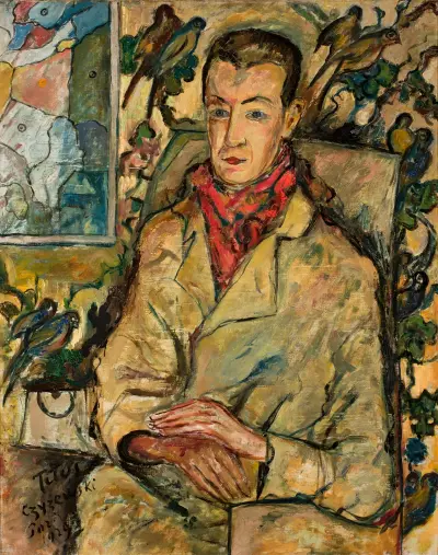 Portrait with birds von Tytus Czyżewski