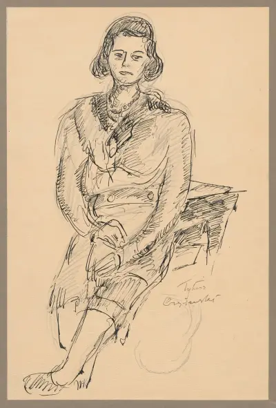 Sitting woman von Tytus Czyżewski