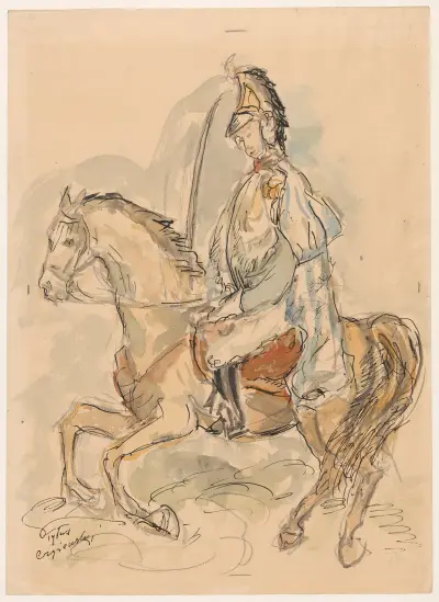 Sketch for the lost painting Cuirassier von Tytus Czyżewski