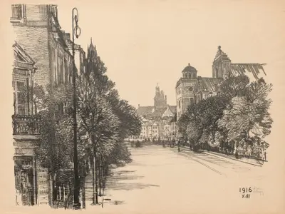 Krakowskie Przedmieście Street av Feliks Jabłczyński
