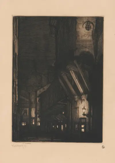 Straße in Bologna, 1911 von Feliks Jabłczyński