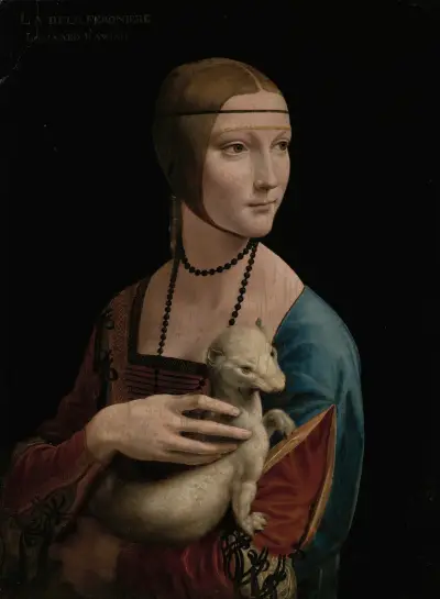 Lady with an Ermine – Portrait of Cecilia Gallerani (ca.1473–1536) von Leonardo da Vinci