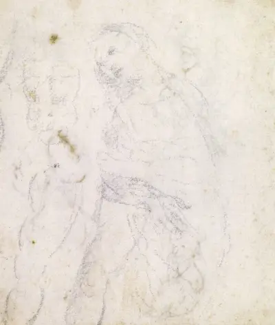 Study of a Madonna (verso) (probably 1470-1480) von Leonardo da Vinci