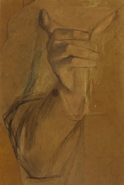 Etude de main – nr 1 av Pascal-Adolphe-Jean Dagnan-Bouveret