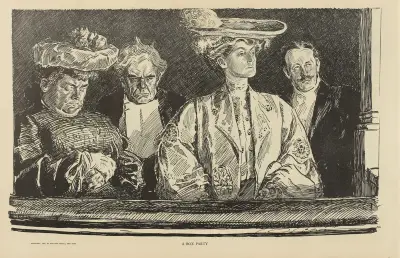 Eine Boxparty von Charles Dana Gibson