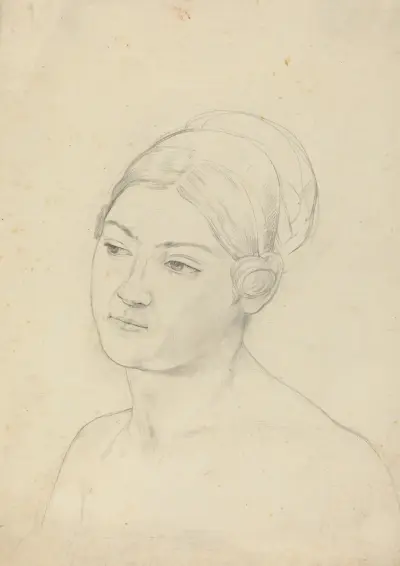 Head of a Young Woman, Moritz Daniel Oppenheim