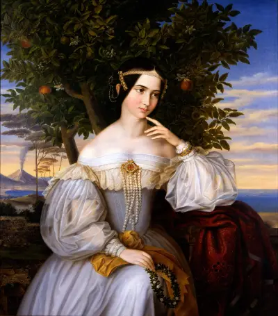 Marriage Portrait of Charlotte de Rothschild, Moritz Daniel Oppenheim