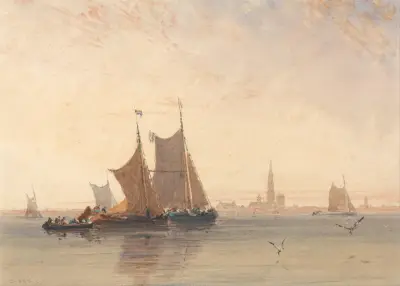 Antwerp, Morning av David Cox