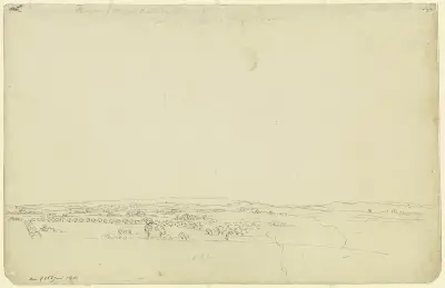 Utsikt mot Granitz (Rügenlandskap) av Caspar David Friedrich