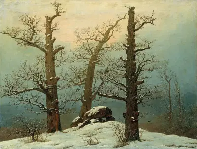 Röse i snö av Caspar David Friedrich