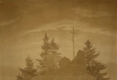 Korset i bergen av Caspar David Friedrich