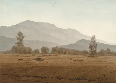 Nymåne över Riesengebirge av Caspar David Friedrich
