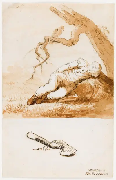 Sovande pojke av Caspar David Friedrich