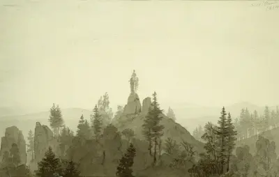 Madonnastaty i bergen av Caspar David Friedrich