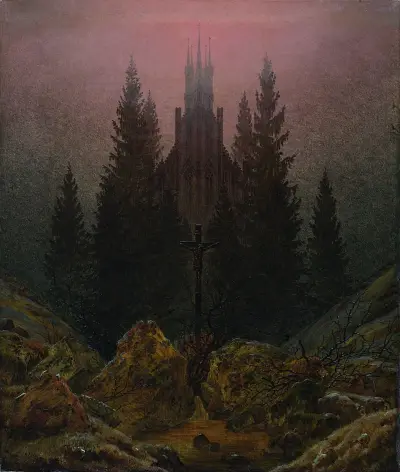 Korset i bergen av Caspar David Friedrich