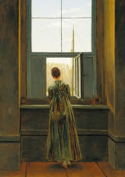 Woman at a Window av Caspar David Friedrich
