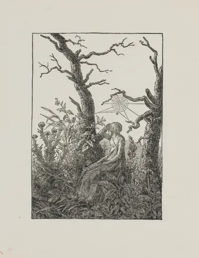 Woman with a Spiderweb av Caspar David Friedrich
