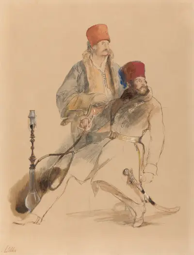 Kapitan Leigh i jego dragoman, Sir David Wilkie
