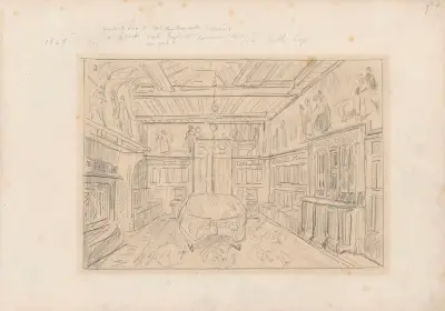 The Dining Room in the House of the Artist Henri Leys av Henri de Braekeleer