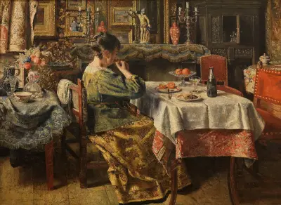 The Meal av Henri de Braekeleer