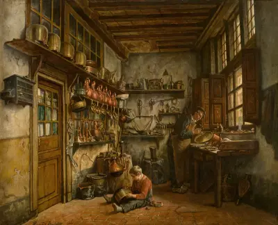 Kittelflickaren, Henri de Braekeleer