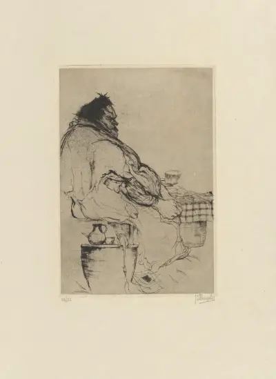 A Flea Market Seller av Jules De Bruycker