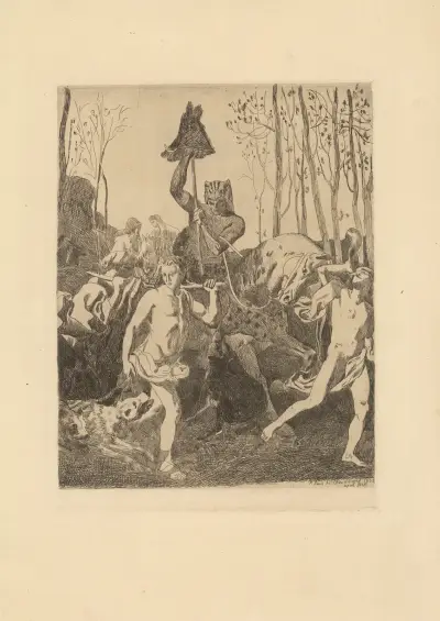 Návrat z lovu, Pierre Puvis de Chavannes