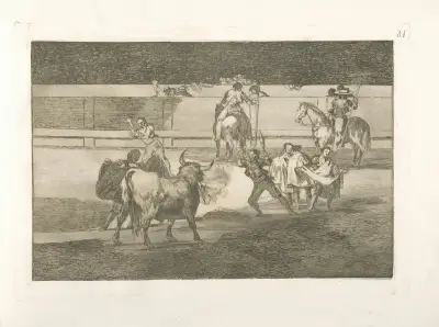 Banderillas de fuego av Francisco de Goya