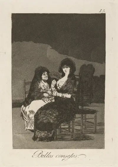 Bellos consejos. (Schöne Lehren.) von Francisco de Goya