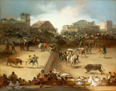 Bullfight in a Divided Ring av Francisco de Goya