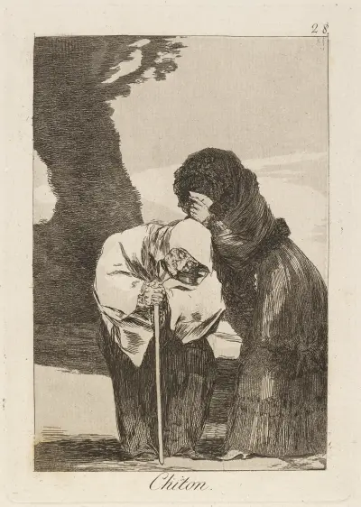 Chiton. (Hush.) av Francisco de Goya