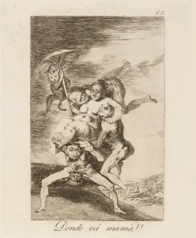 Donde vá mamá (Where is mother going) av Francisco de Goya